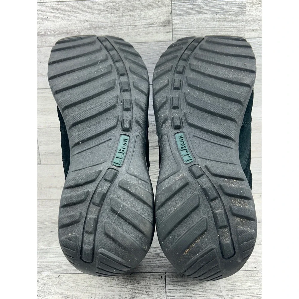 LL Bean Mens Comfort Mocs‎ Black Suede Slip On Shoes 254540 Size 10 Medium